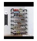 6 Layer Shoe Rack Tier Colored Stainless Steel Stackable Shoes Organizer Storage Stand